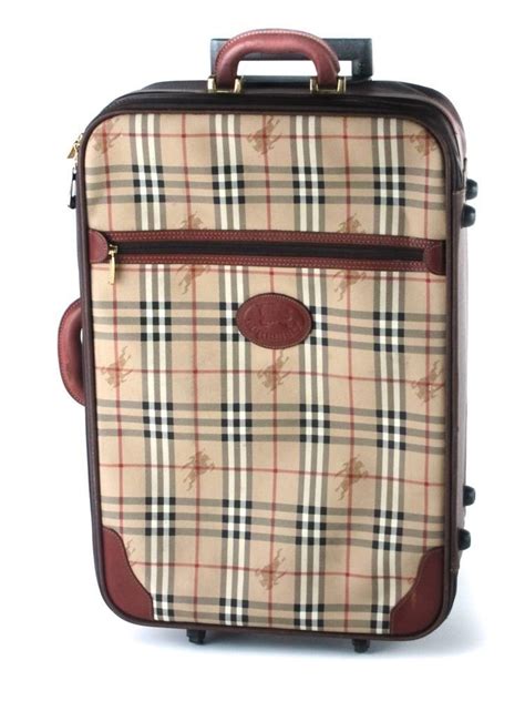 burberry rolling luggage|vintage burberry luggage.